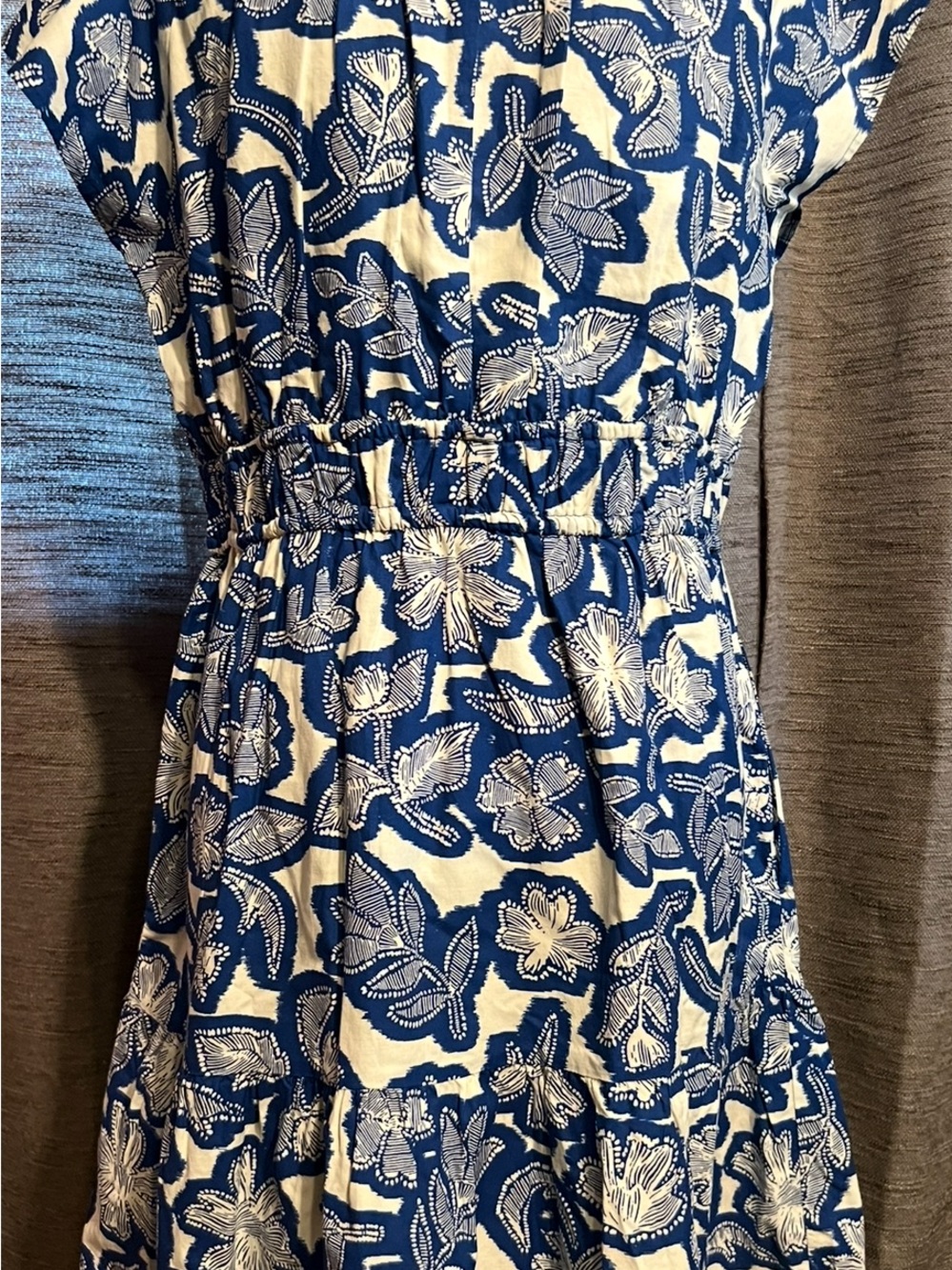 Time and Tru Blue and White Floral Sundress